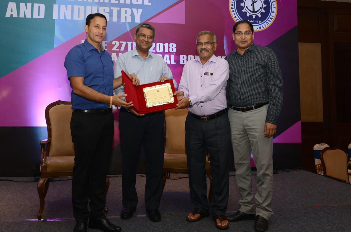 District Collector presents award to RINL under CSR