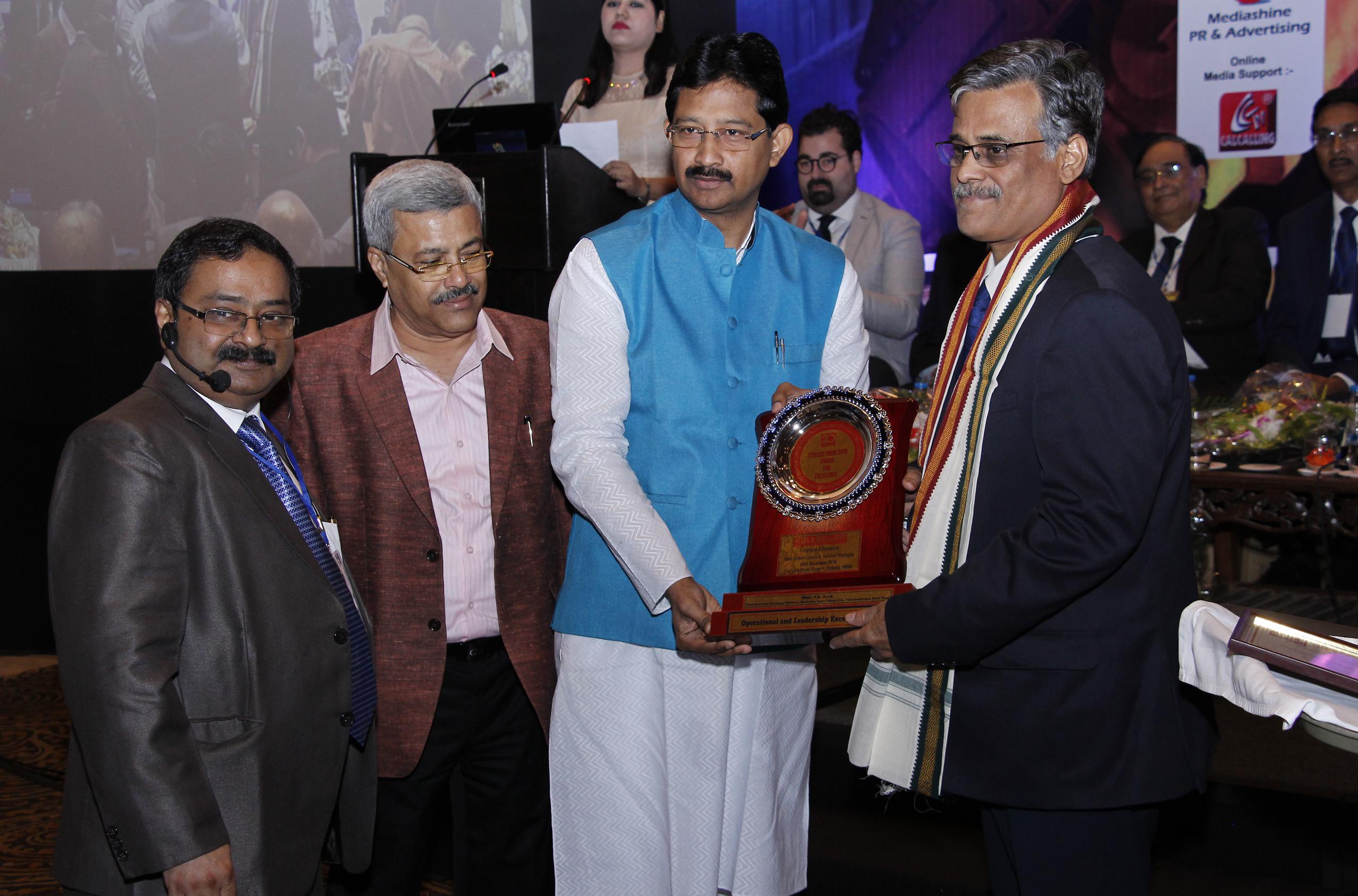 Steelies India 2018 Award bestowed on RINL CMD at Kolkata
