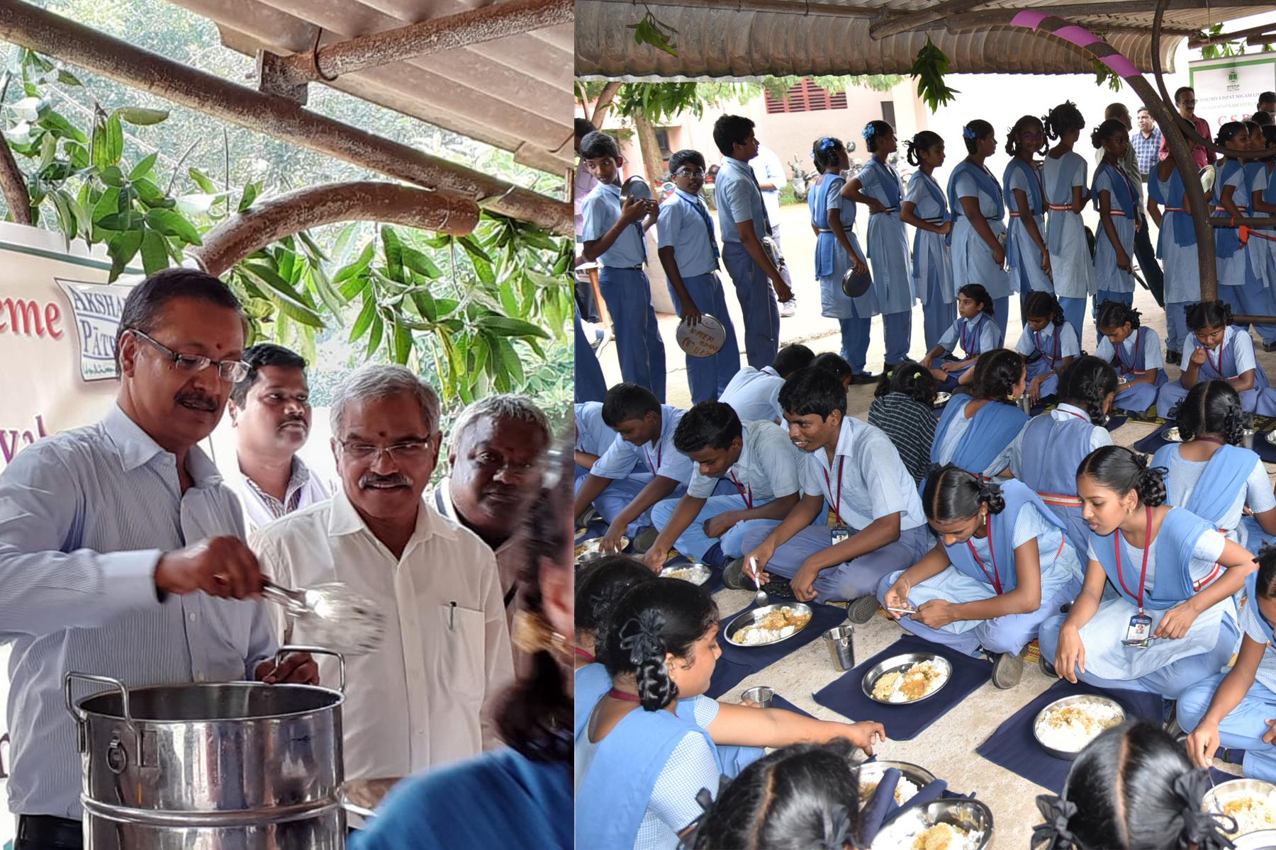 RINL Launches Mid-day meal to poor and needy children under CSR initiative