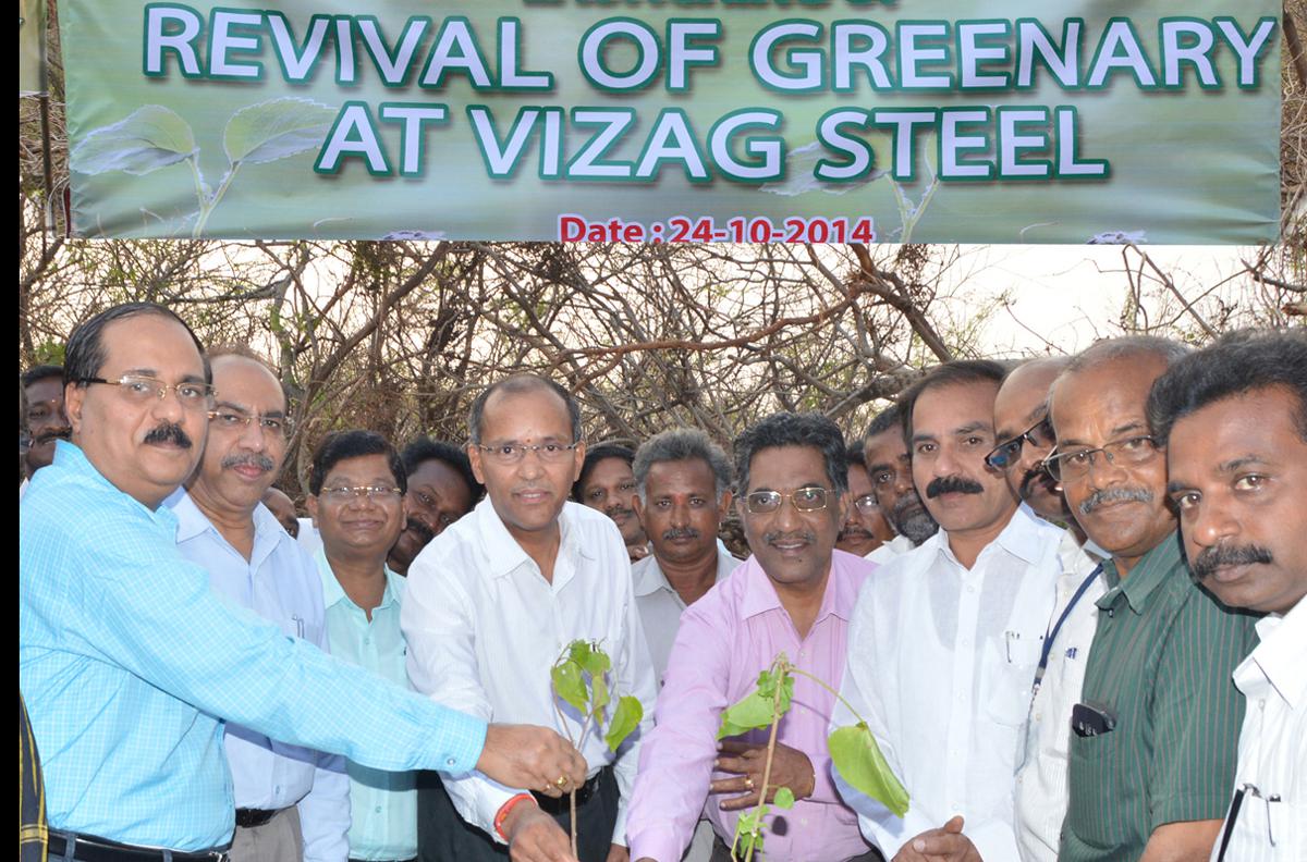 Sri Madhusudan, CMD Launches Revival of Greenery at Vizag Steel