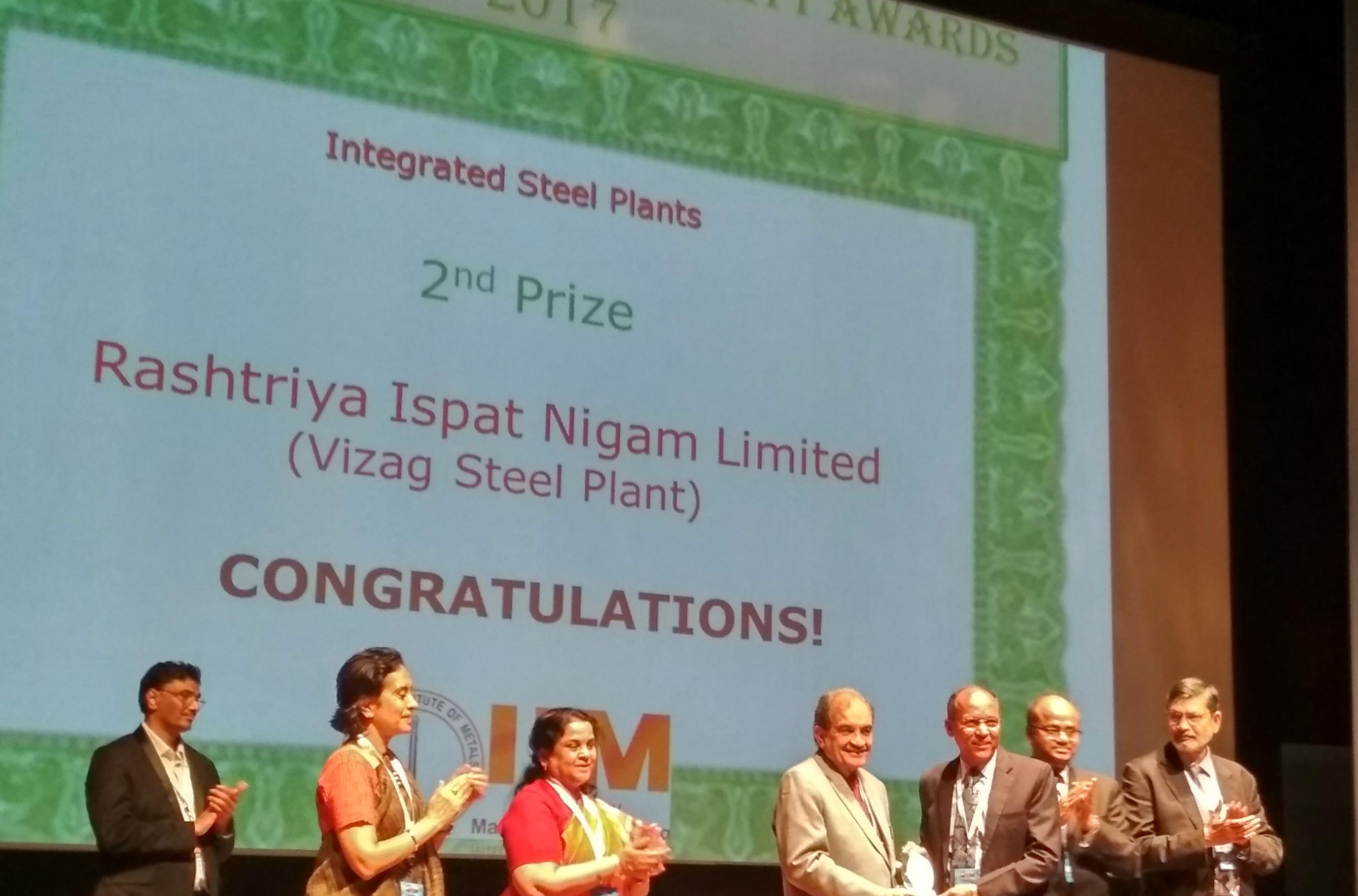 Union Steel Minister presents National Sustainability Award to RINL