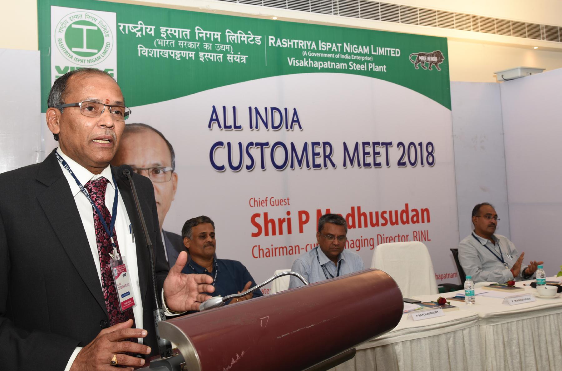 Customers are the strength to RINL: Sri P Madhusudan,CMD