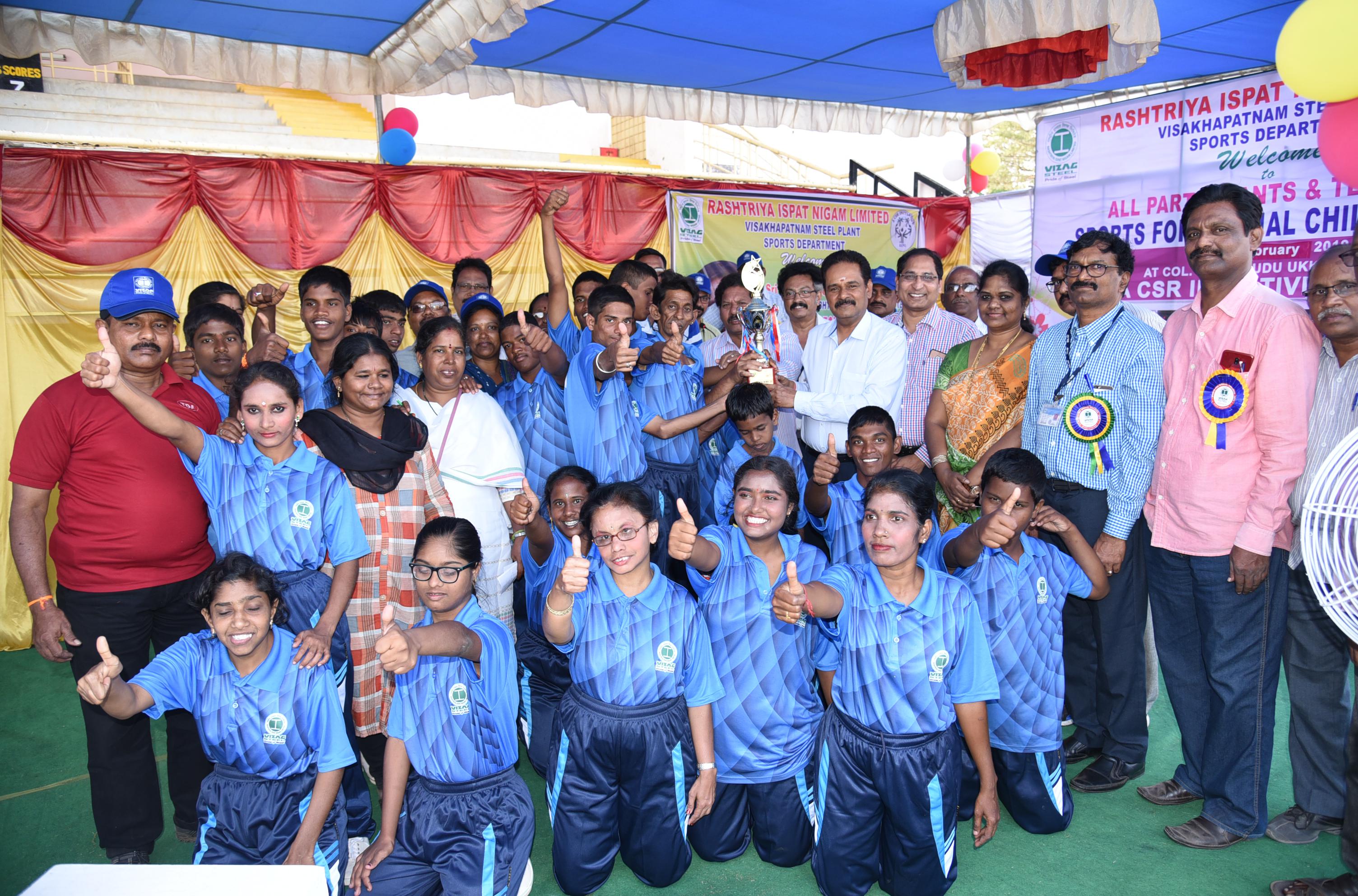 RINL conducts sports for Special Children in Ukkunagaram