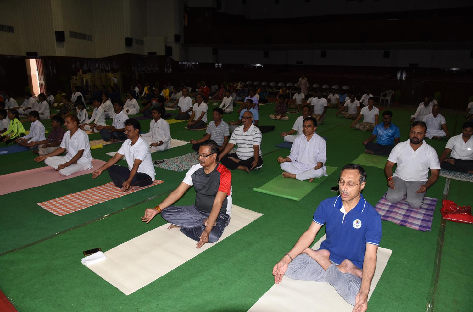 International Yoga Day celebrated in Ukkunagaram