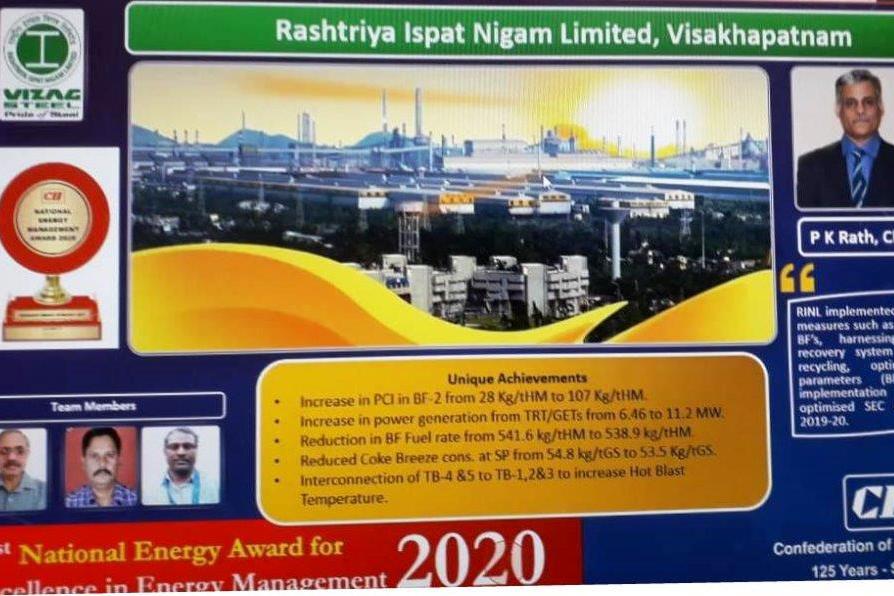RINL is again the National Energy Leader