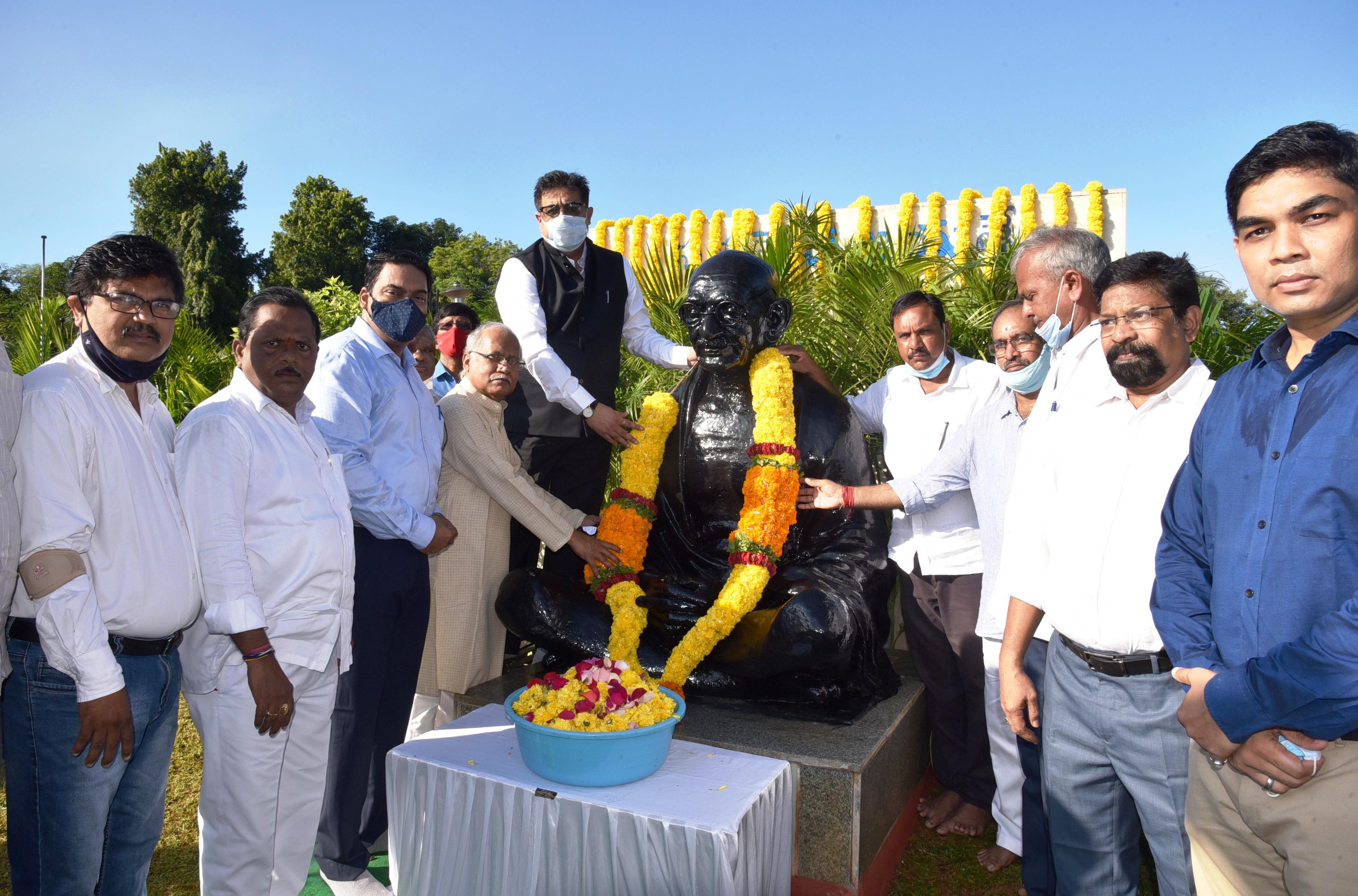 Gandhi Jayanti celebrated at RINL-Vizag Steel