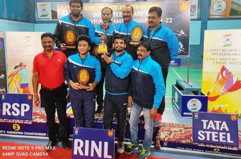 RINL is the Inter Steel Badminton Champion