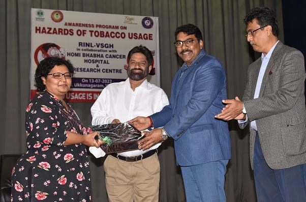 RINL organizes awareness program on the Hazards of Tobacco Usage in association with HomiBhabha Cancer Hospital and Research Centre HBCHRC Visakhapatnam
