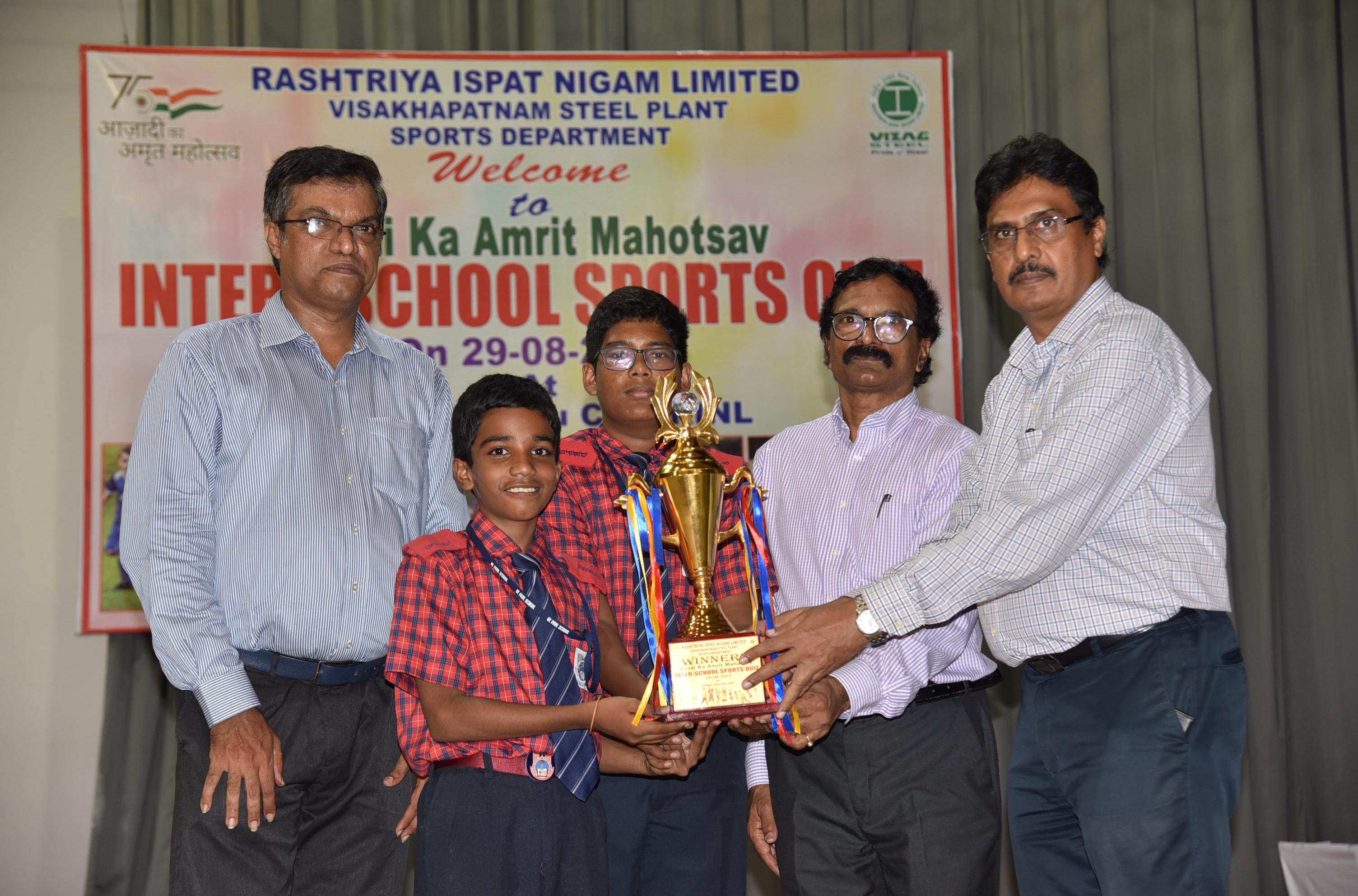 De Paul School emerges as Winners of the Inter-School Sports Quiz conducted by RINL