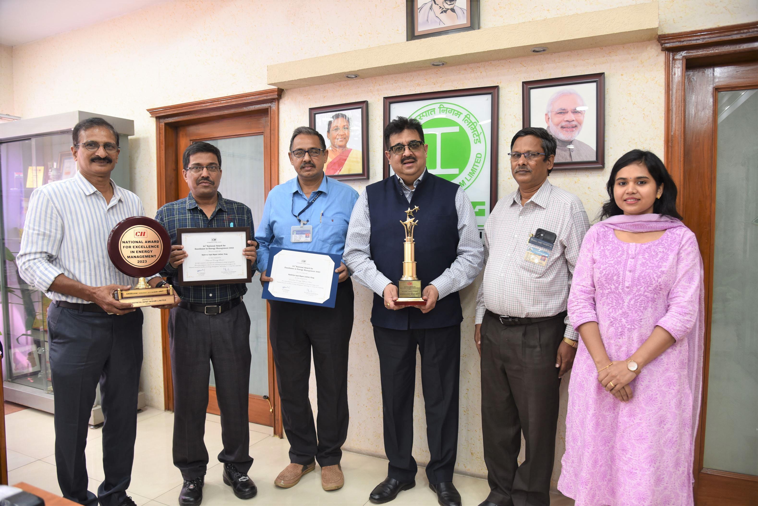 RINL ACHIEVES UNPRECEDENTED MILESTONE  BAGS the Prestigious National Energy Leader award for the 5th time in a row A remarkable feat in any industry.